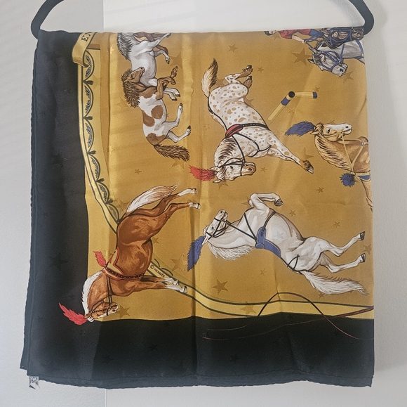 Authentic Hermes Yellow color scarf - Picture 10 of 12